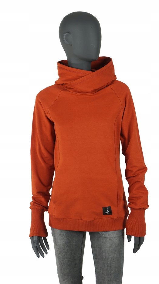 

Bluza dresowa damska z kapturem rozm. Xs ruda