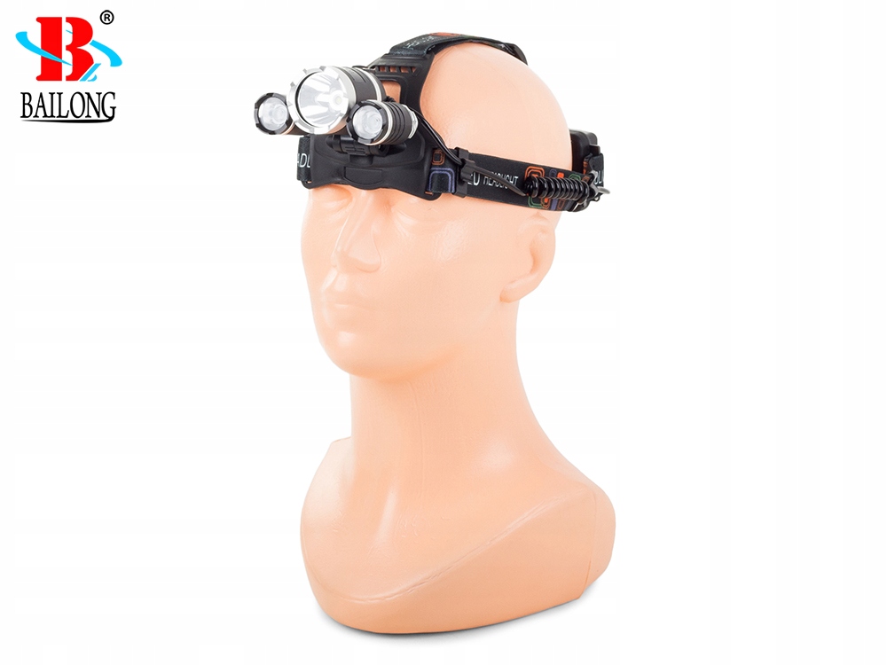 LATARKA CZOŁOWA BAILONG LED CREE XM-L T6 2 x XP-E CZOŁÓWKA NA GŁOWĘ MOCNA Model RJ-3000