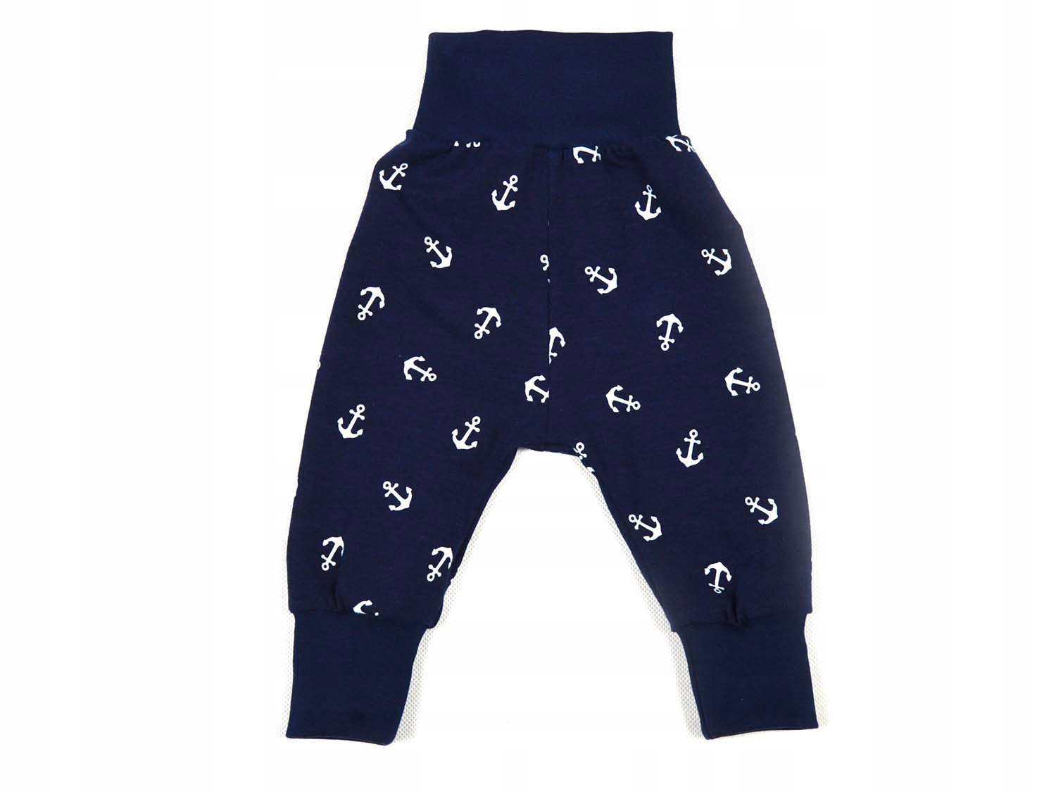 

98 Cienkie Spodnie Baggy Polska Bawełna kotwice