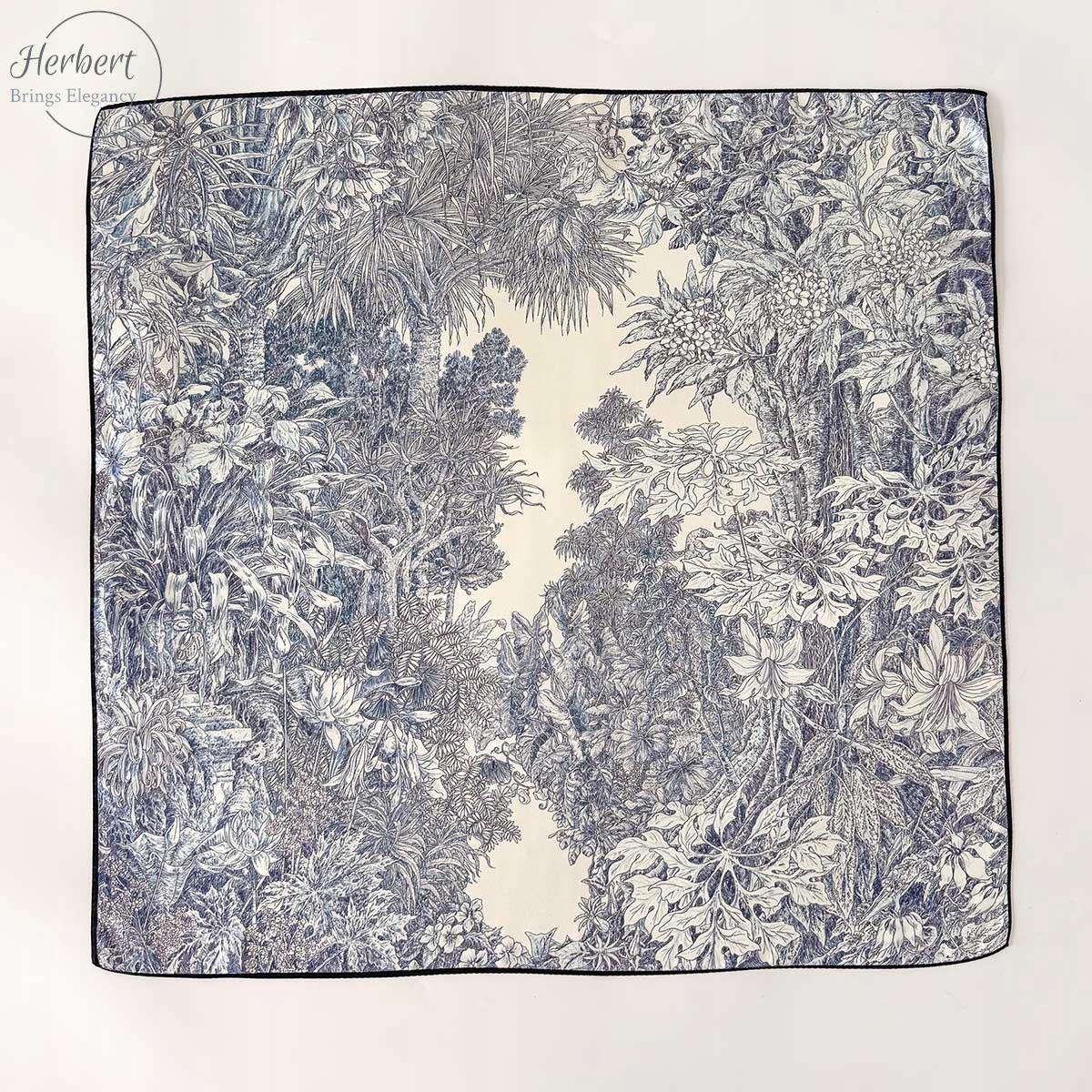 Luxusní čtvercový šátek ze 100% morušového hedvábí 65x65cm 14 Momme oboustranný