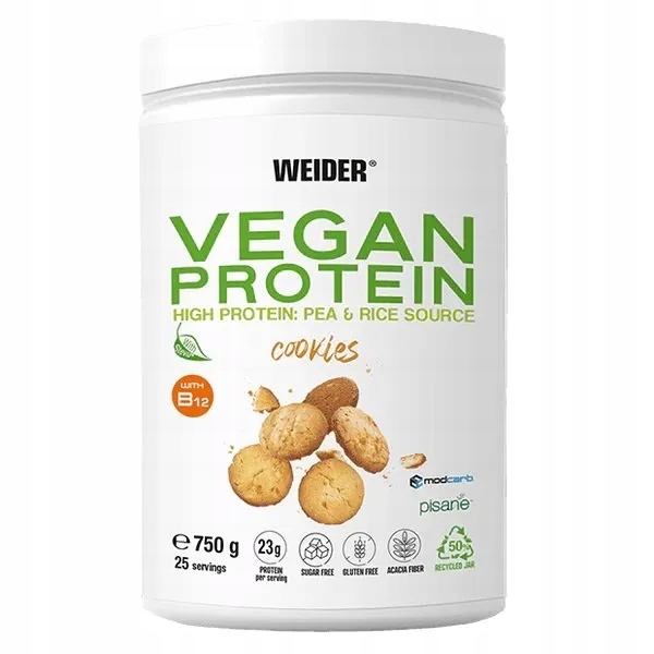 Weider Protein Vegan Protein Sušenková příchuť Prášek 750 g