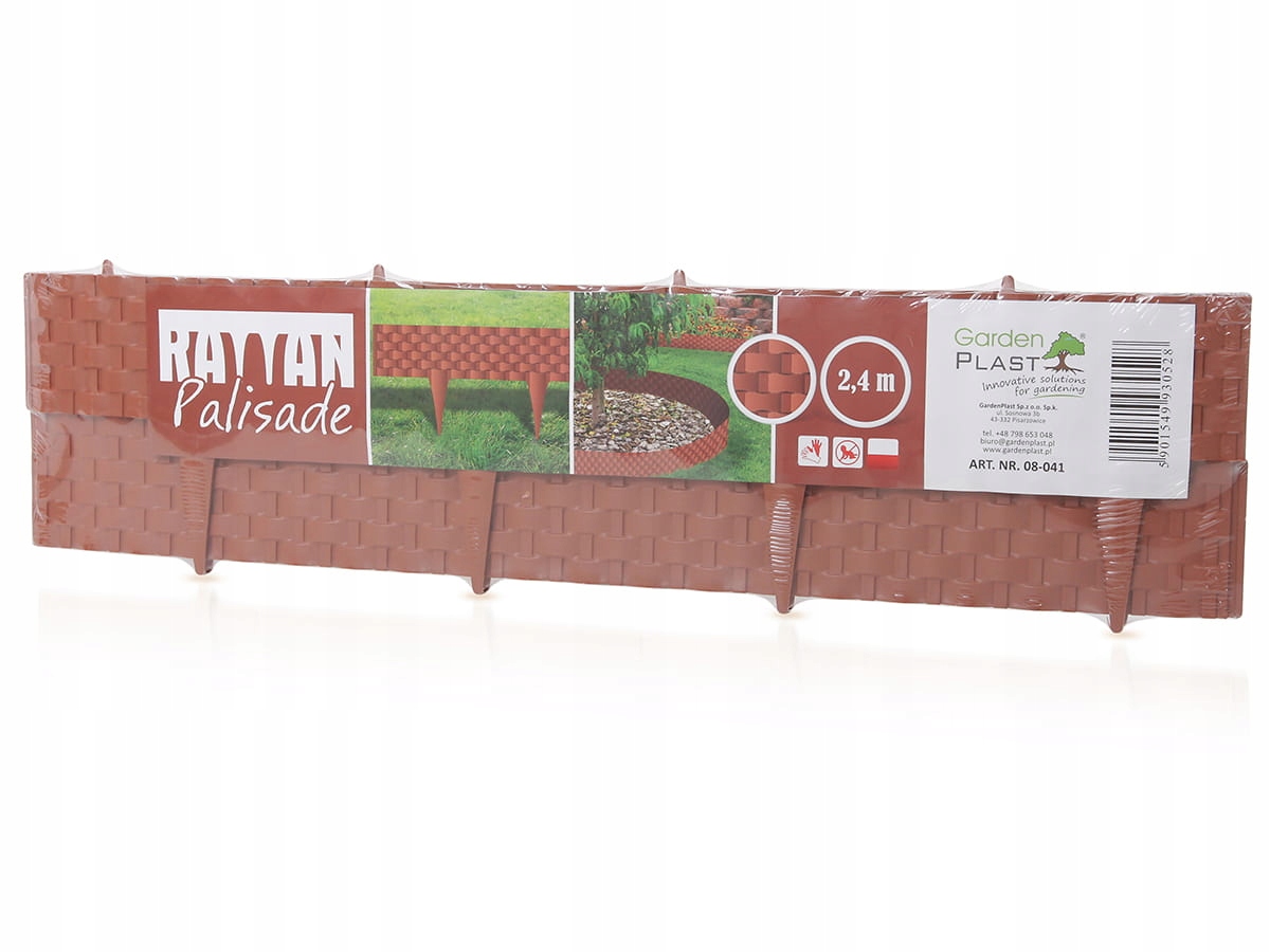 PALISADA płotek ogrodowy terakota 80 cm RATAN — 16