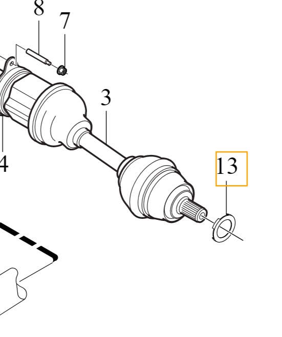 VOLVO S60 V60 XC60 II podkladka sruby polosi OE 31