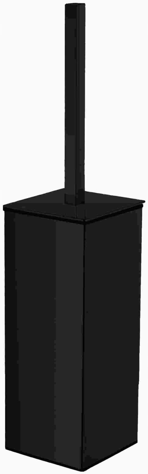 Wc kartáč stojící čtverec černý mat