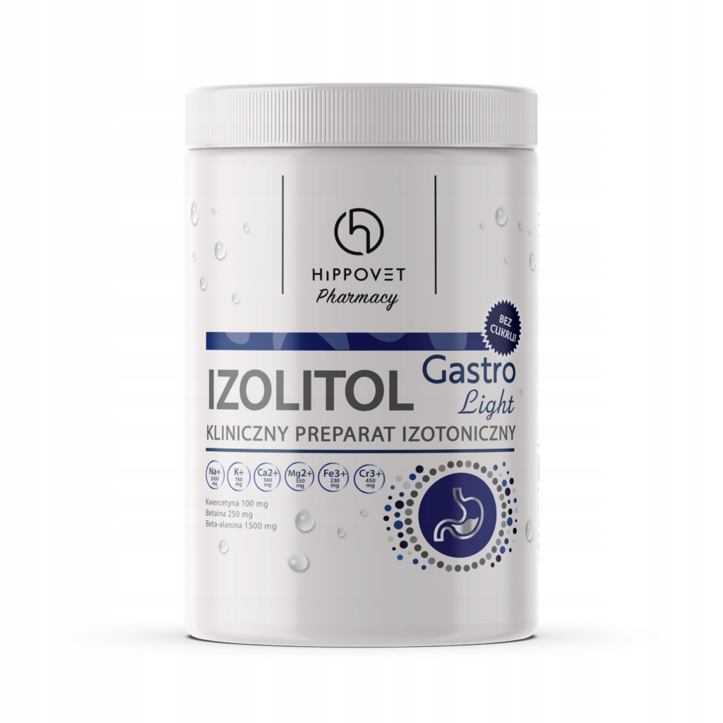 Izolitol Gastro Light- kliniczne elektrolity dla koni bez cukru 1 kg