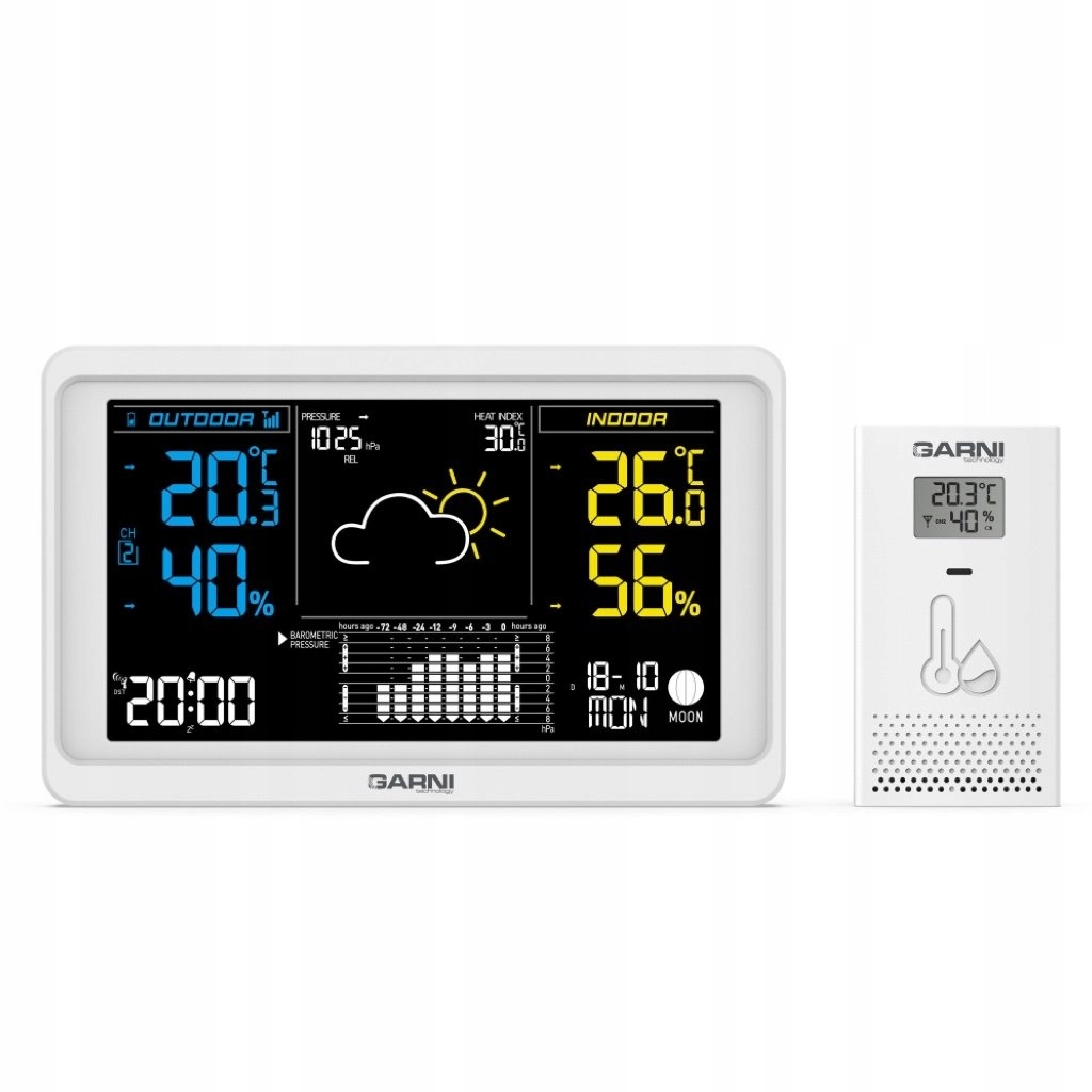 Garni 618W Přesná bezdrátová meteostanice s