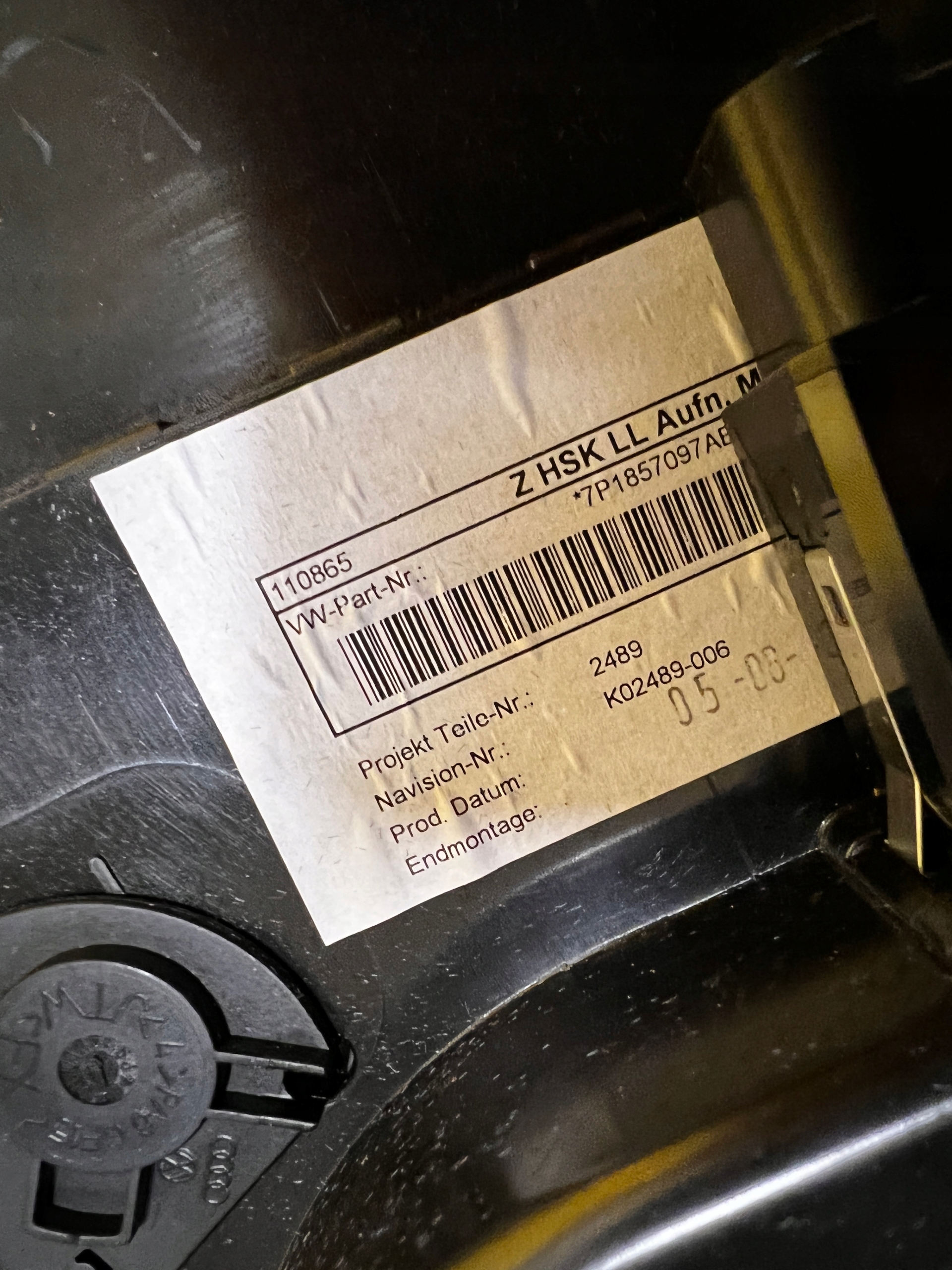 бардачок пассажира vw TOUAREG 7P 7P0 европа