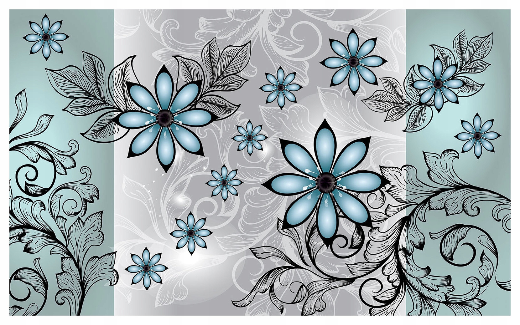 Fototapeta Kvetinová modrá elegancia & moderný štýl 300x210 lepidlo