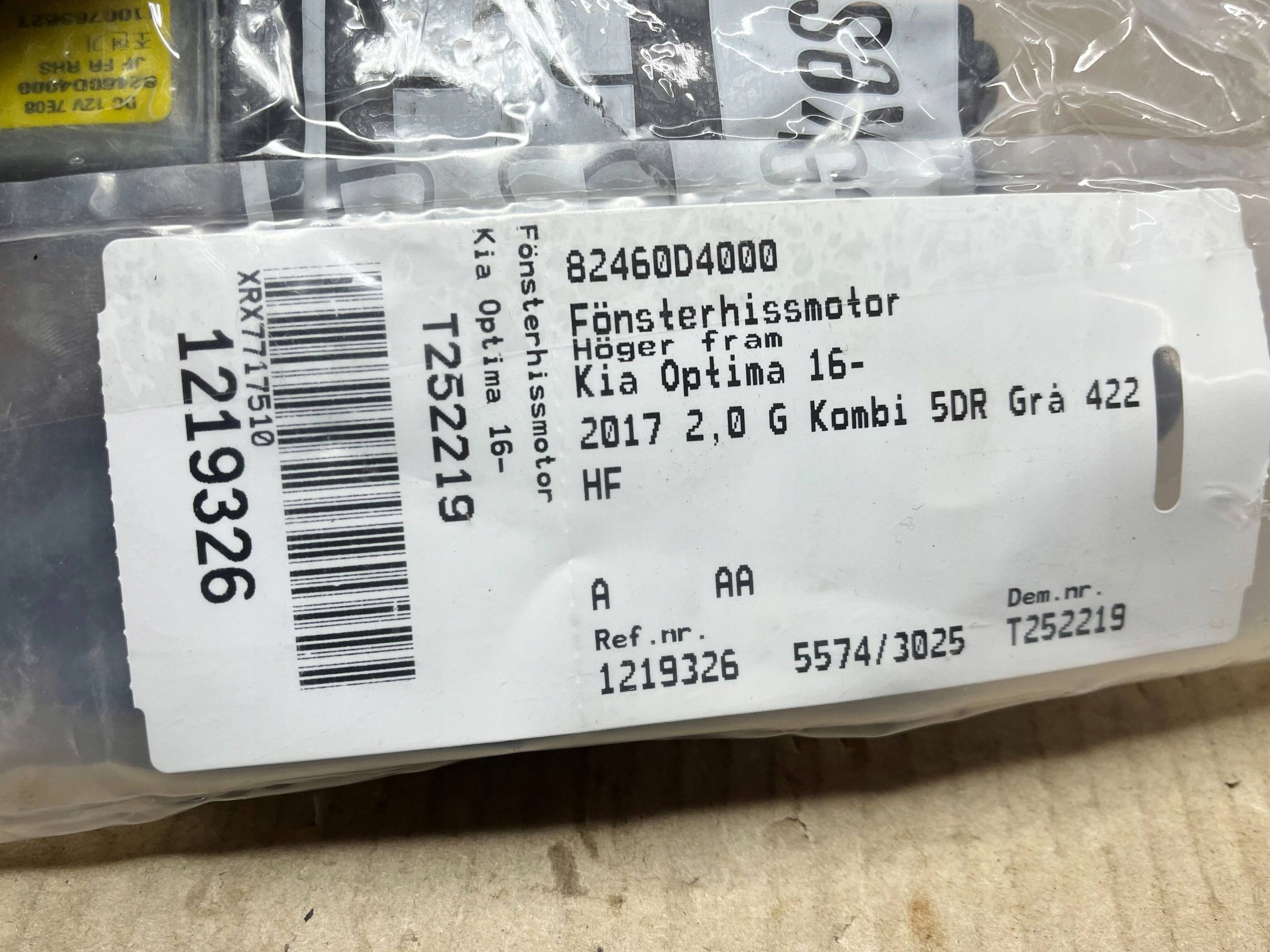 mini motor windows door przednich KIA Optima 82460D4000