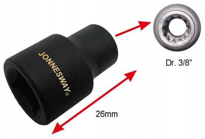 

Jonnesway Nasadka 11-KĄTNA Do Zacisków Hamulcowych