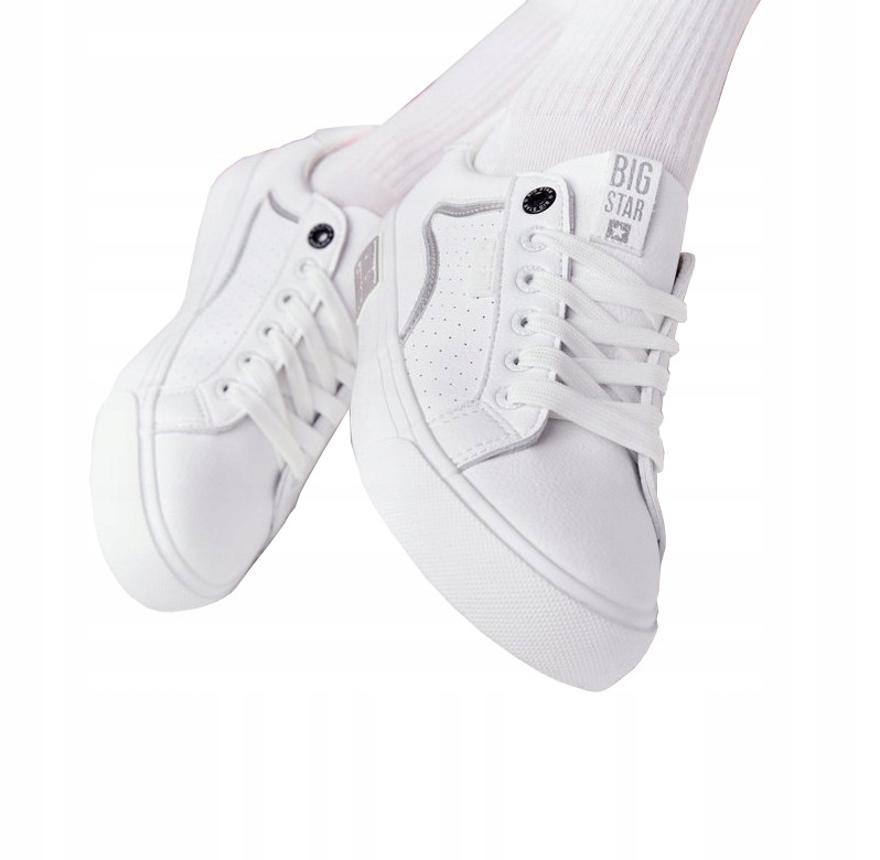 

Tenisówki Big Star HH274075 Biało-Srebrne - 37