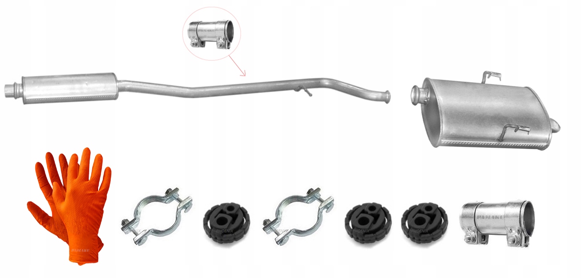 Peugeot 406 2.0 HDi 81 kW (2000-2004) Sedan Tlumič Středový Koncový