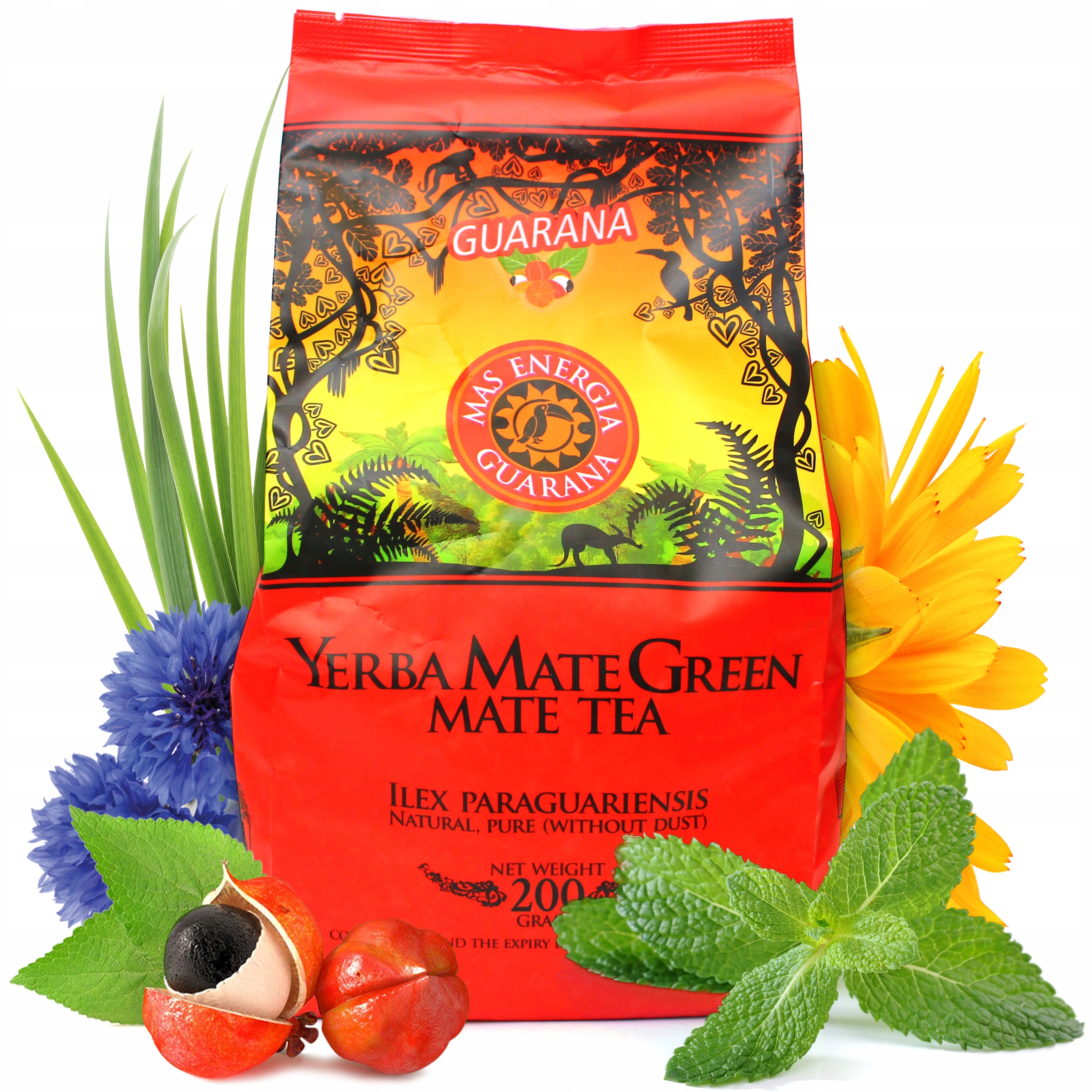 Yerba Mate Green MAS ENERGIA GUARANA 200g