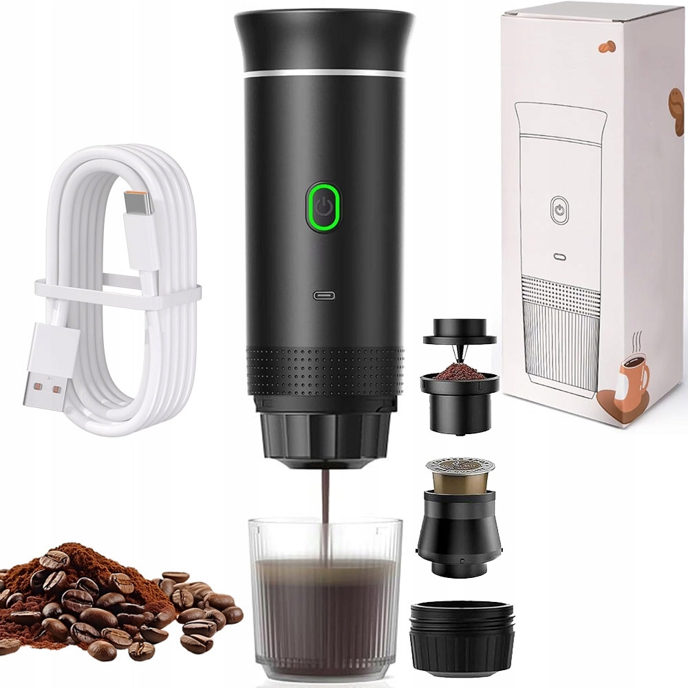 Přenosný kávovar s akumulátorem 3v1 kompatibilní s kapslemi