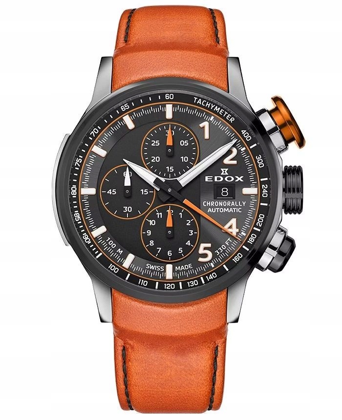 Hodinky Edox Chronorally Automatic 01129-TGNOCO-GNO 45 mm 10ATM