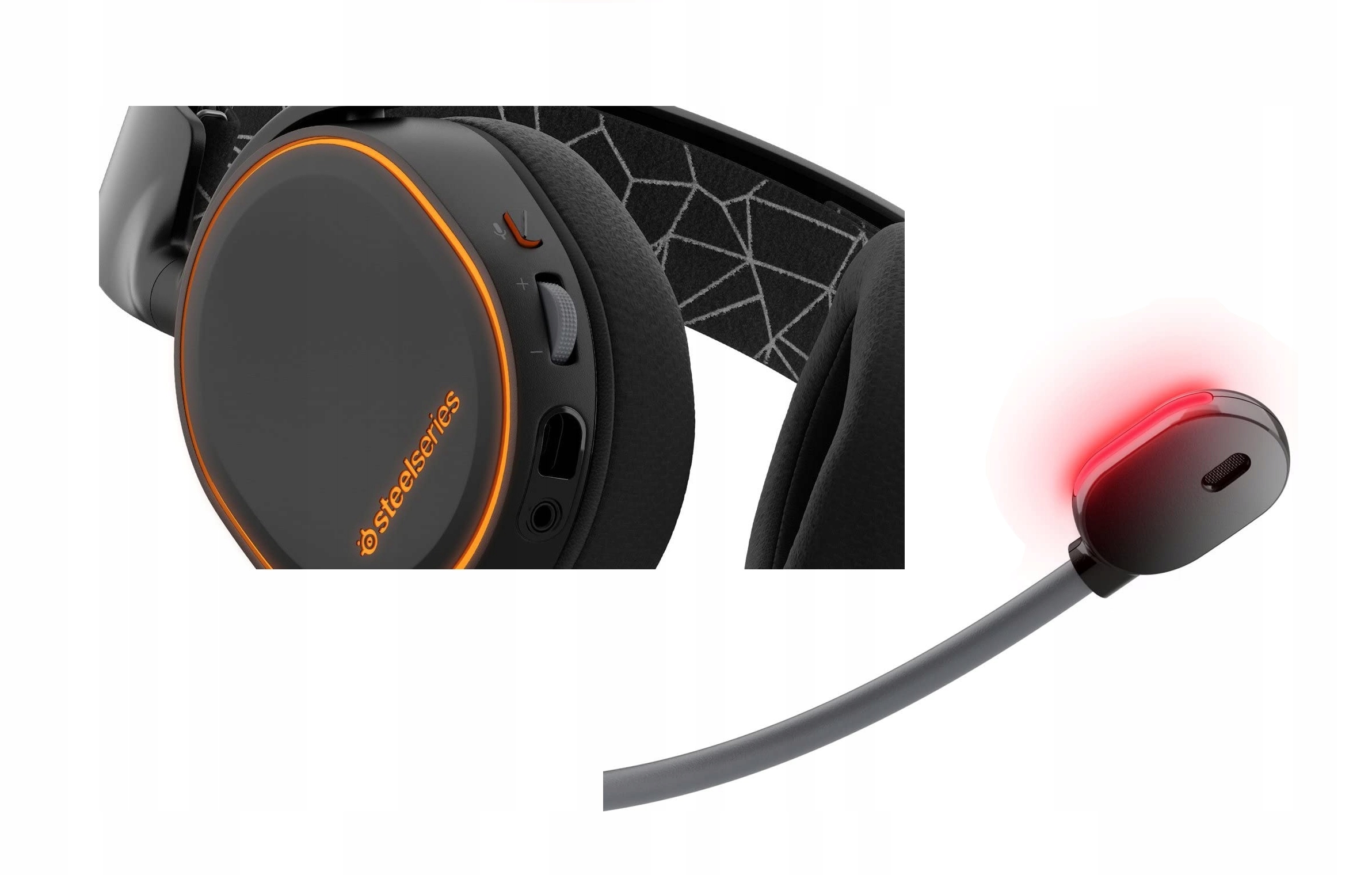 Kabel STEELSERIES ARCTIS 3 5 7 9x PRO | LED RGB Rodzaj słuchawek nauszne