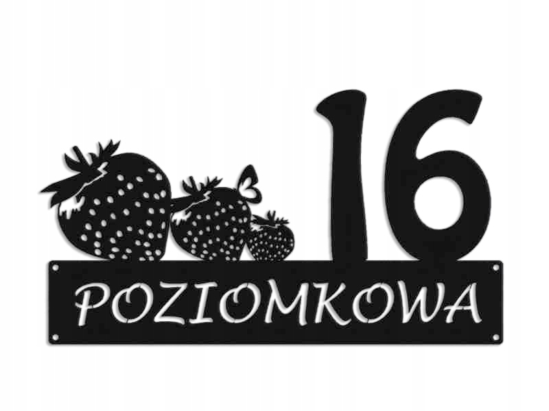 Číslo Na Dom 60 cm Adresa Tabuľa Ocel 2 mm Horizontálna