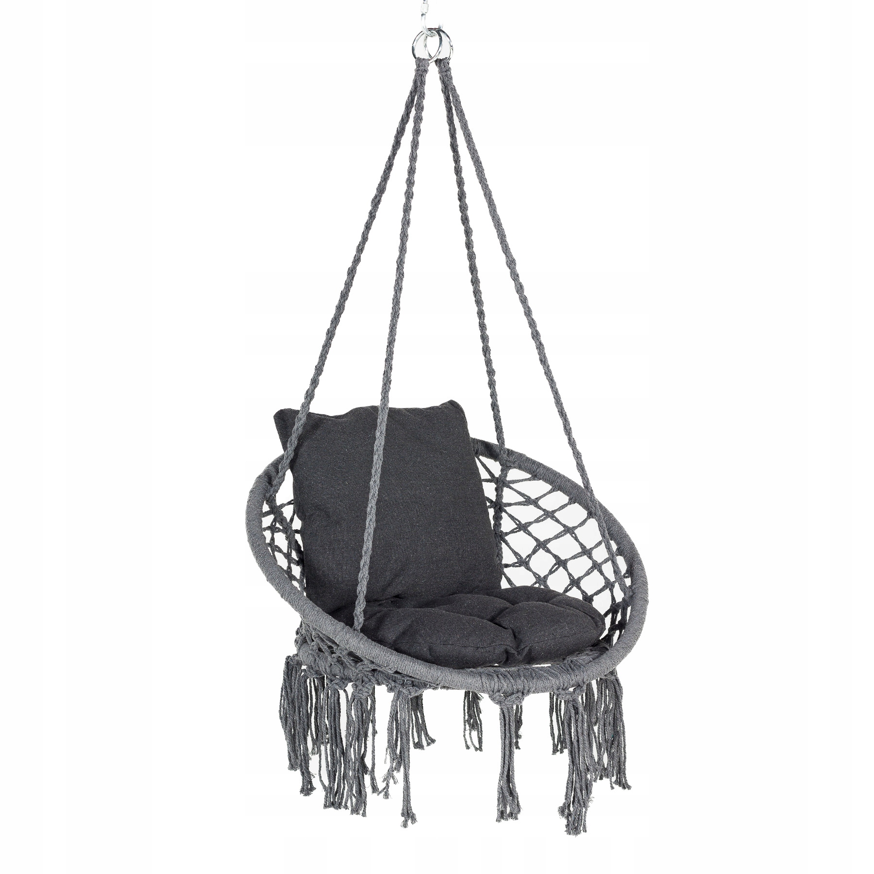 Brazilské Závěsné Křeslo Šedé Do Zahradního Domu Belly Meven, Průměr 50 CM