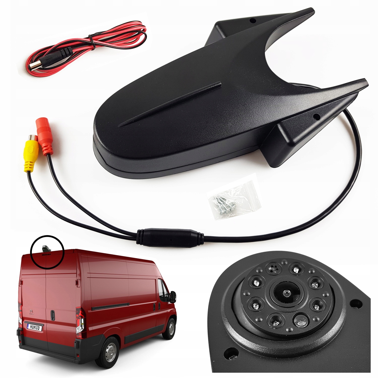 

Kamera Cofania Bus Video Rca Led Ir Jumper Ducato