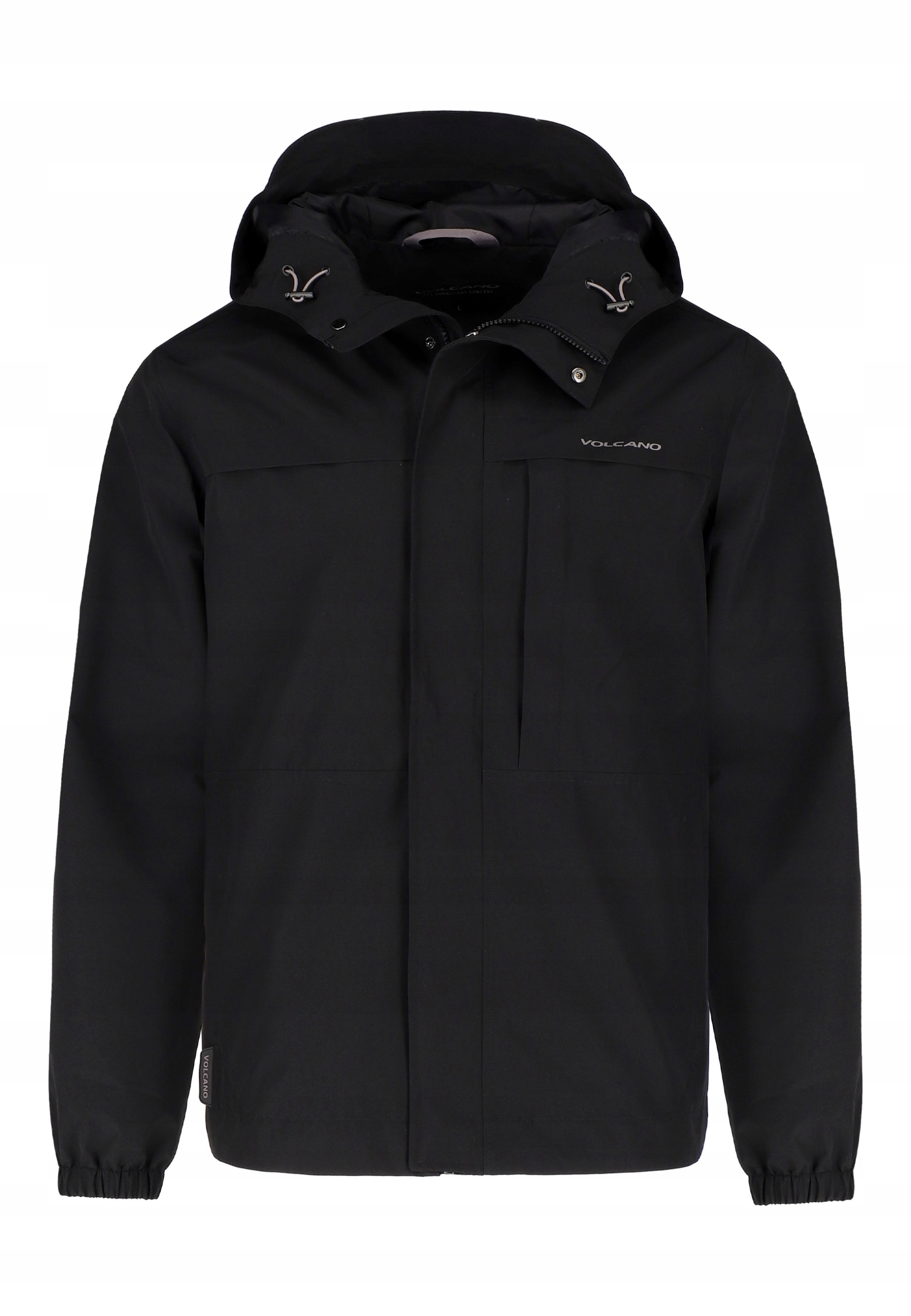 Pánská Dešťová Bunda S Kapucí Černá Volcano J-sisu XL