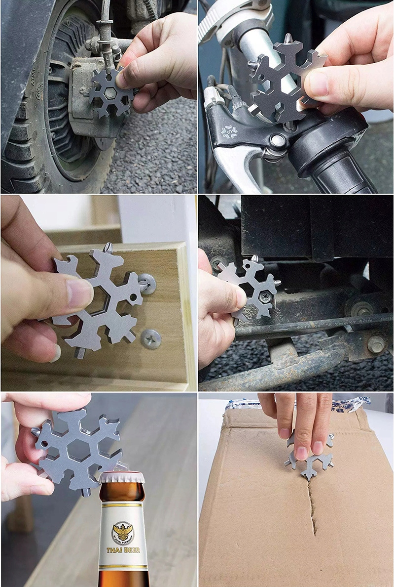KLUCZ ŚNIEŻYNKA MULTITOOL WIELOFUNKCYJNY 18W1 Model Snow Flake Śnieżynka