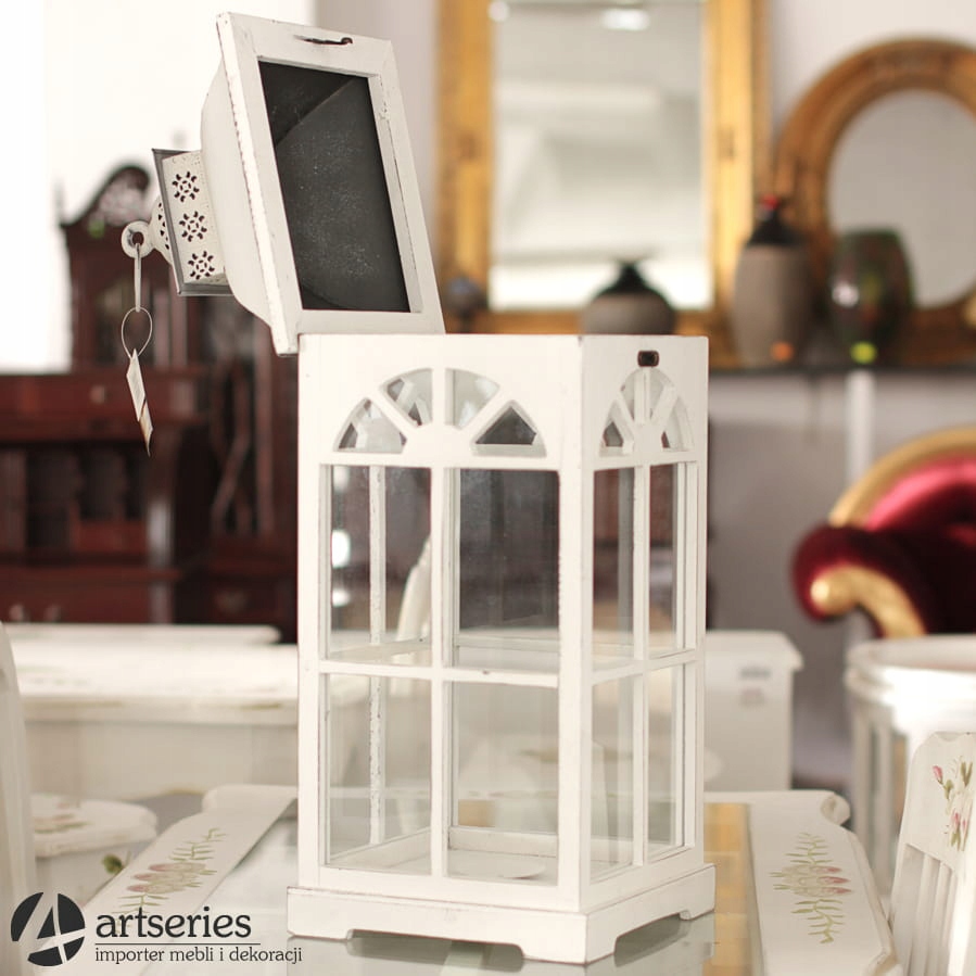 Komplet drewnianych białych lampionów latarni Rodzaj lampion