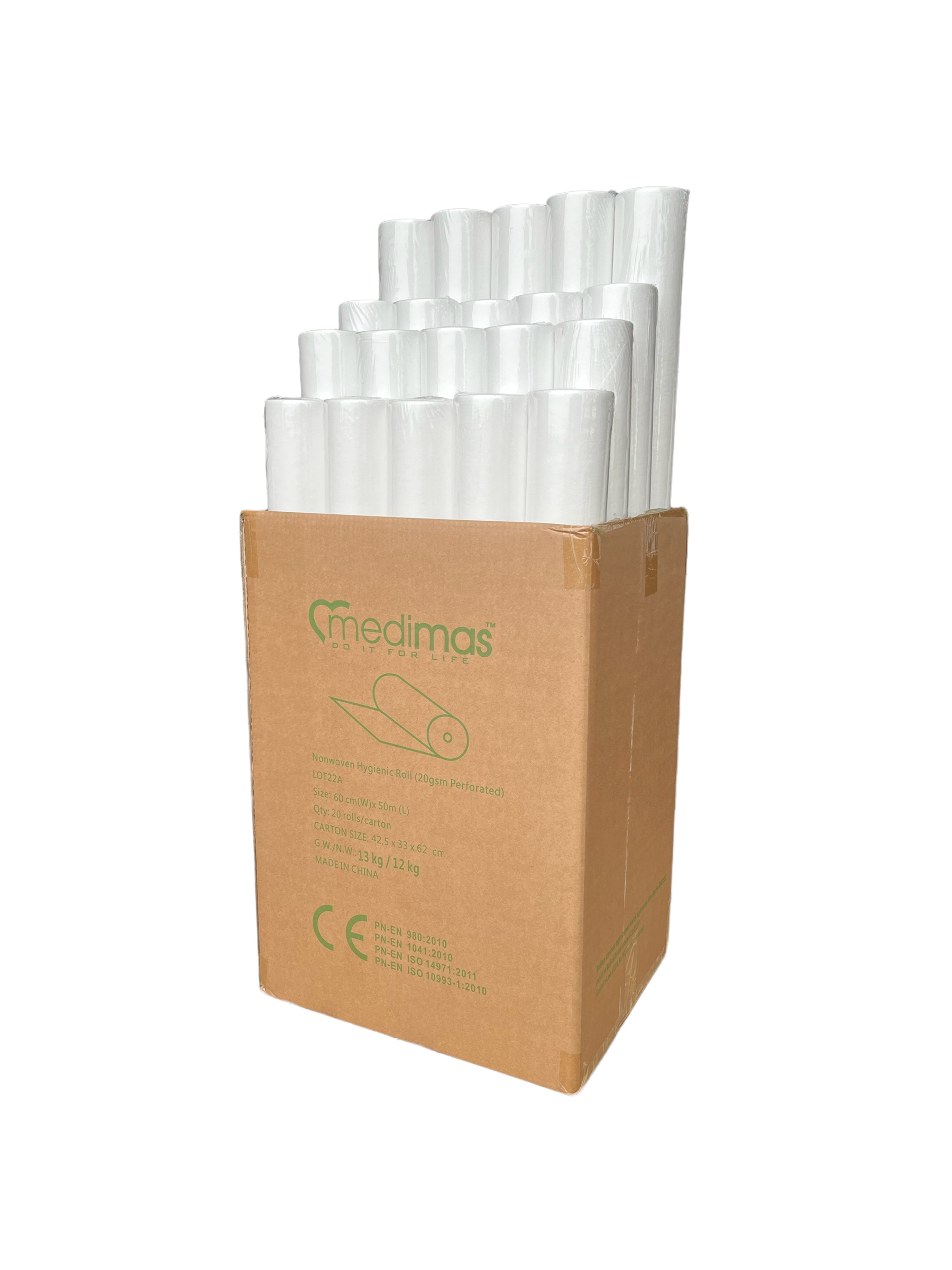 

Prześcieradła jednorazowe z włókniny 60cm x 50m