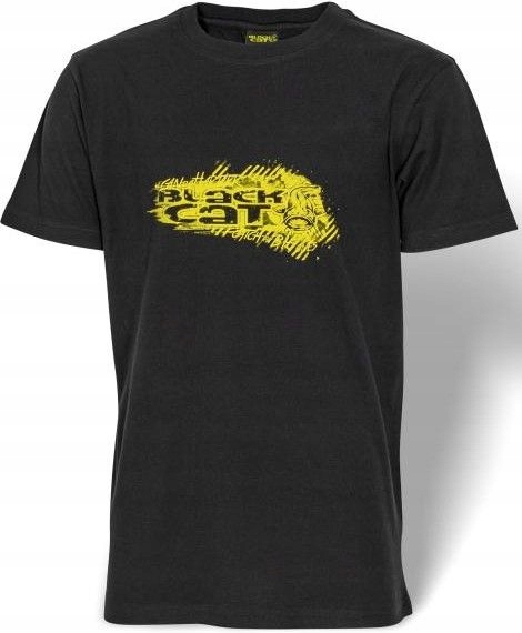 KOSZULKA BLACK CAT T-SHIRT CZARNY ROZM L