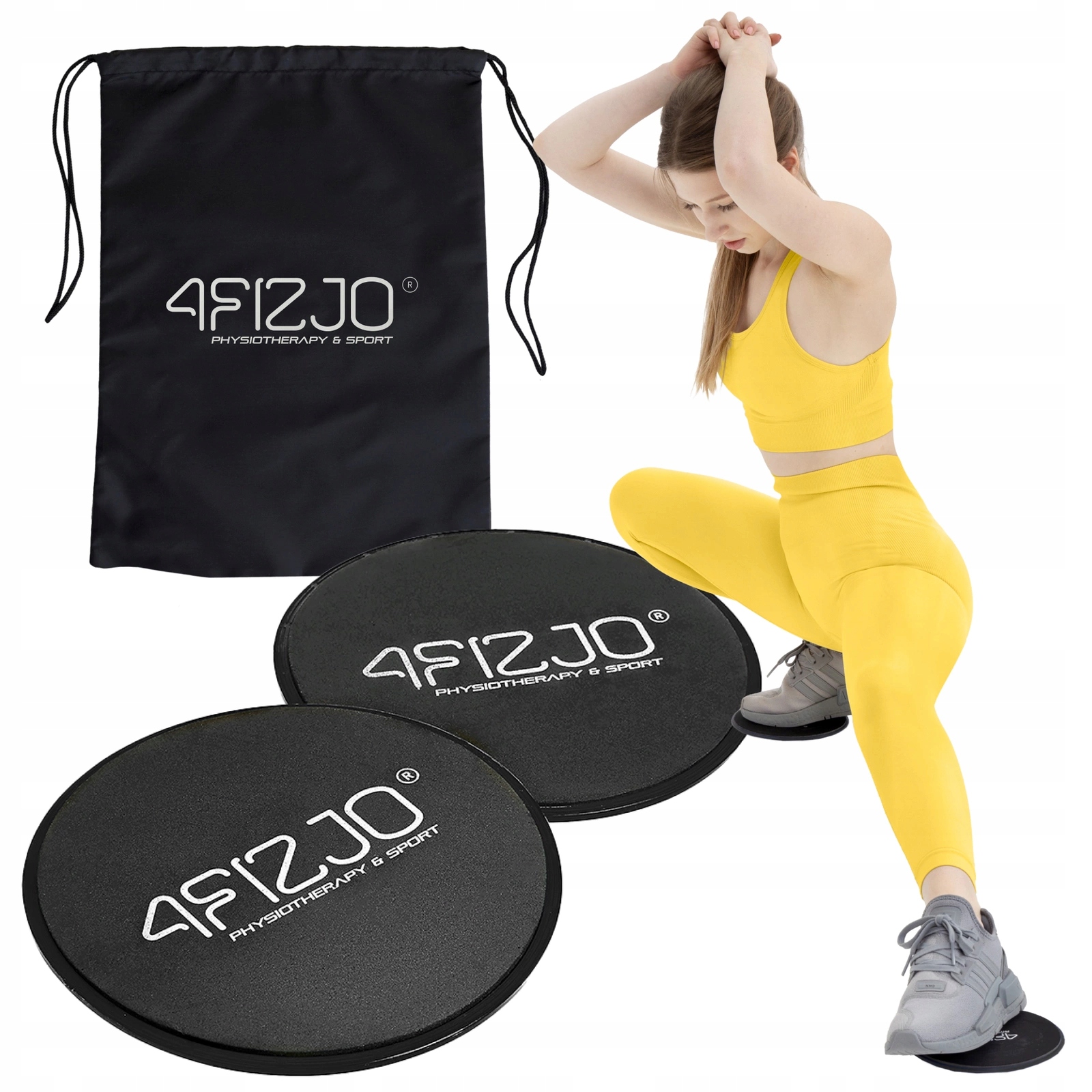 DYSKI POŚLIZGOWE PODKŁADKI KÓŁKA SLIDERY FITNESS ĆWICZENIA PILATES 2 SZT.