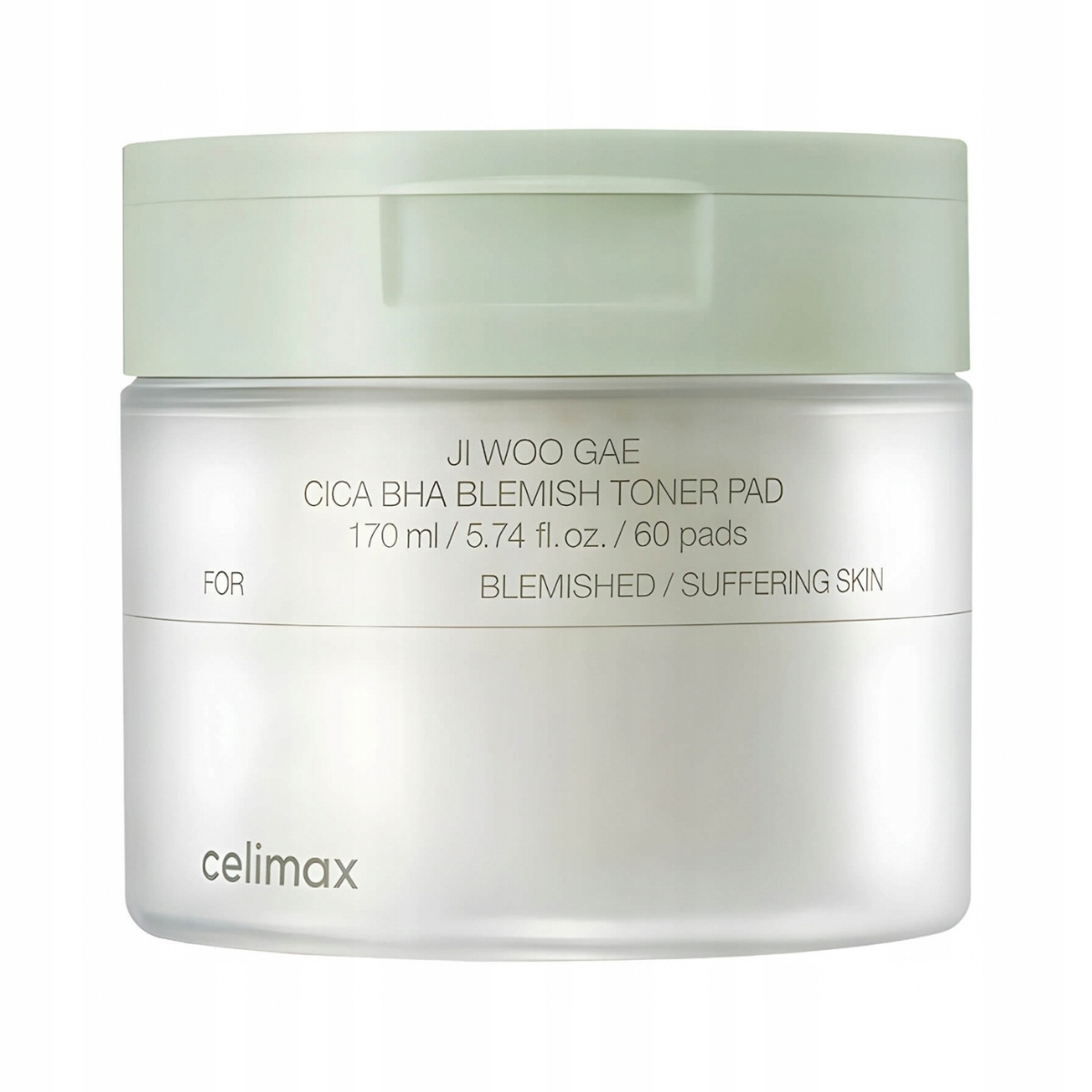celimax Ji Woo Gae Cica Bha Blemish Toner Pad 60 ks Vločky na obličej
