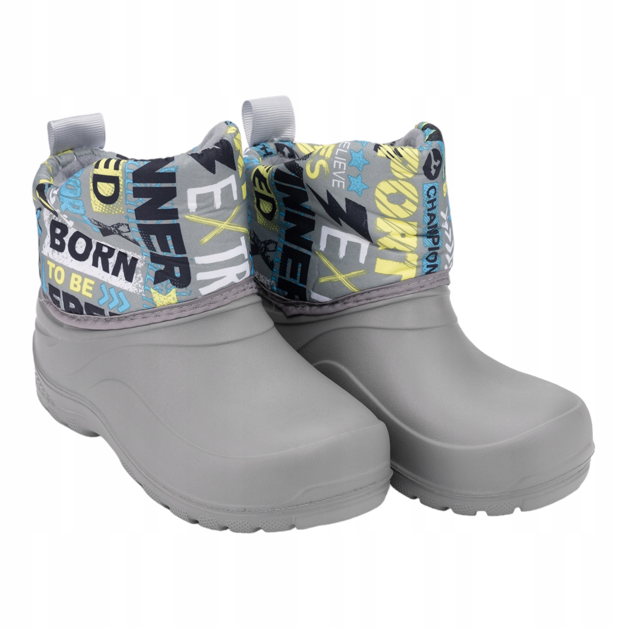 BUTY DZIECIĘCE OCIEPLANE KALOSZE ŚNIEGOWCE 34/35 082 SAINT GRAY DZIECIĘCY K