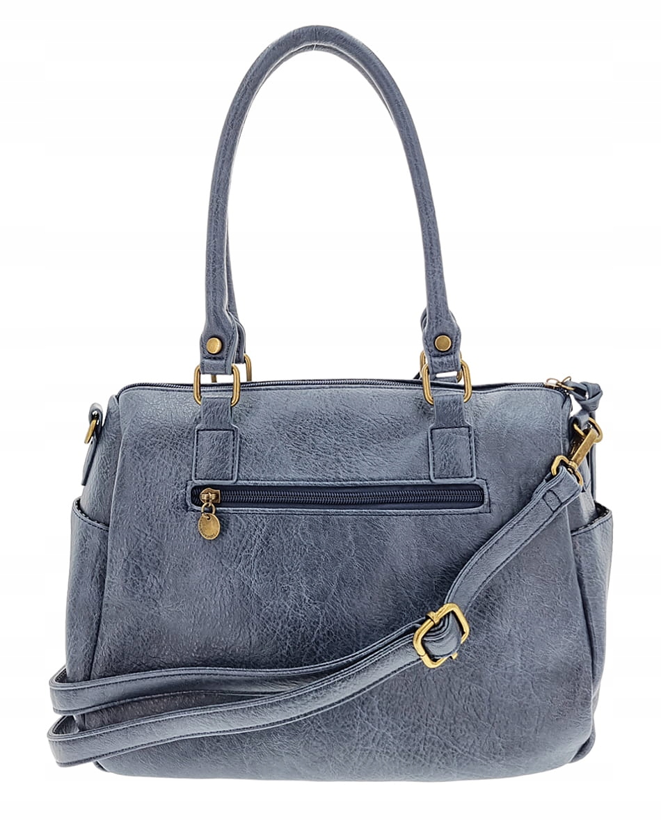 Niebieski kuferek damski z kieszonkami LULU CASTAGNETTE Marka Lulu Castagnette