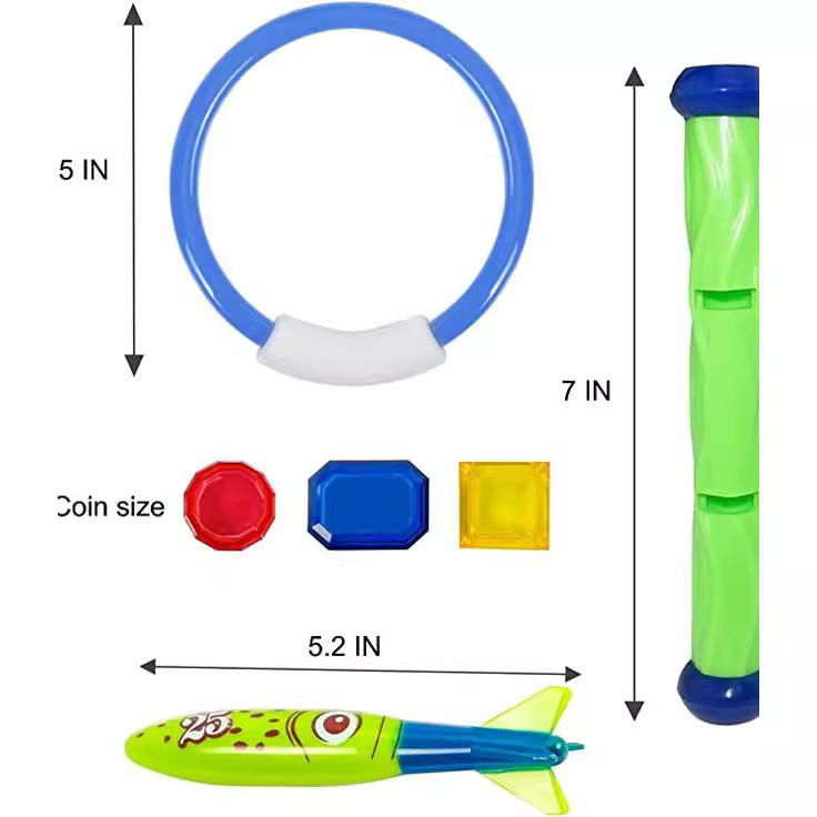 ZABAWKI DO WODY BASENU WANNY DO NURKOWANIA ZESTAW 27 SZTUK KOLOROWE Kod producenta 27PCS