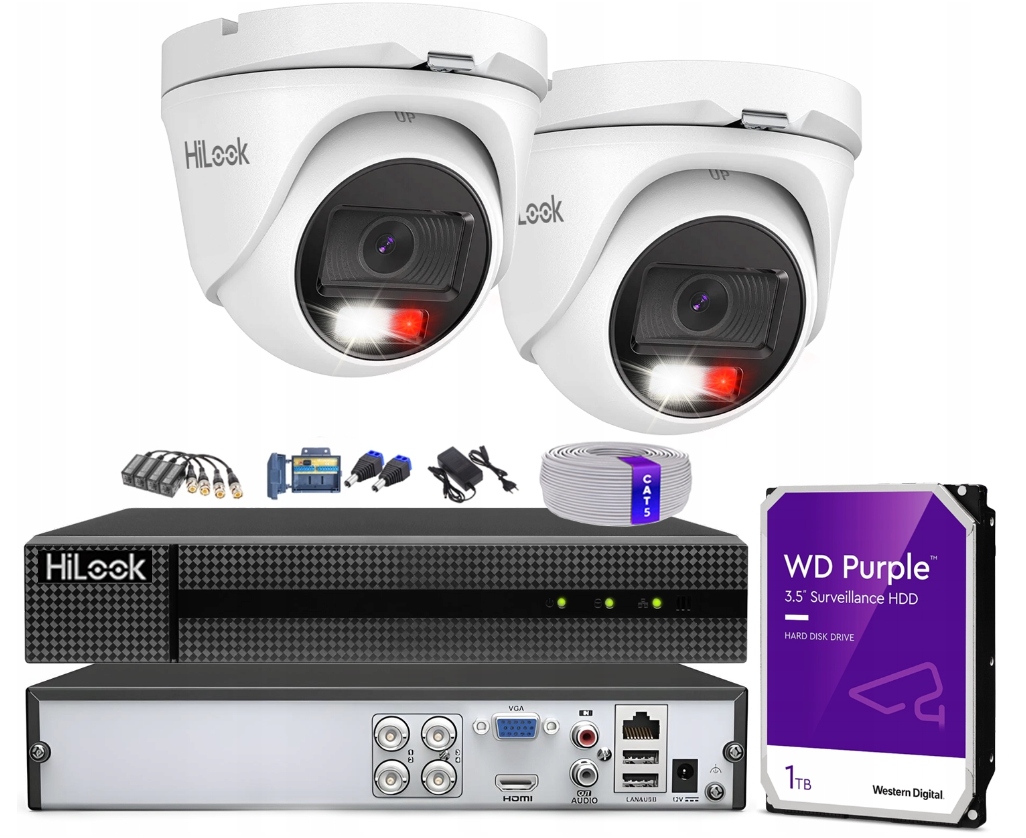 Sada pro monitorování 5MPx HiLook Venkovní kamery Hybrid Light na kroucení