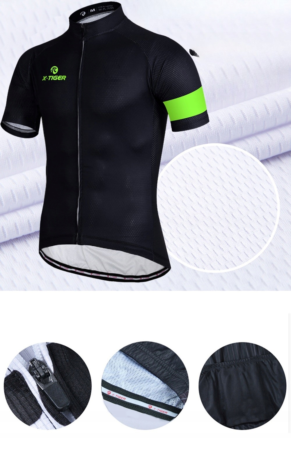 Koszulka Z Krótkim Rękawem Męska Rowerowa Kolarska Termiczna Plus Size 6XL Rozmiar 6XL