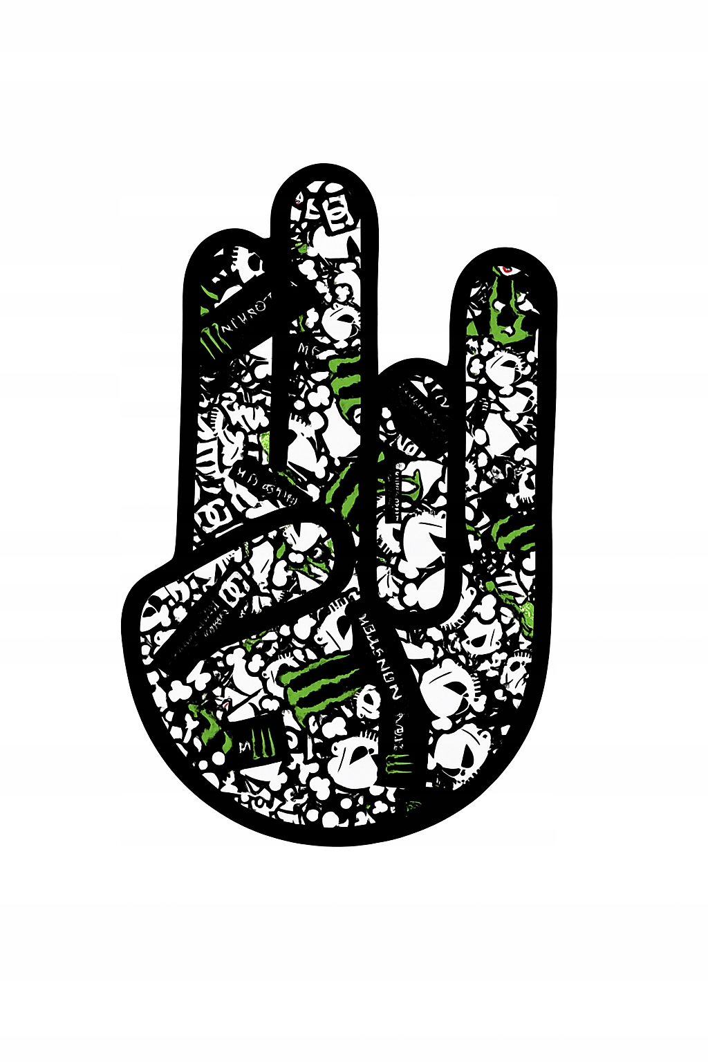 Shocker Hand Monster naklejka drukowana