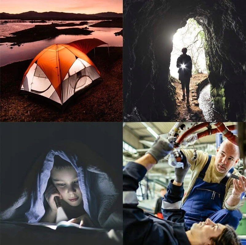 V2 MOCNA LATARKA SZPERACZ LAMPKA ALUM LED ZOOM Rodzaj klasyczna