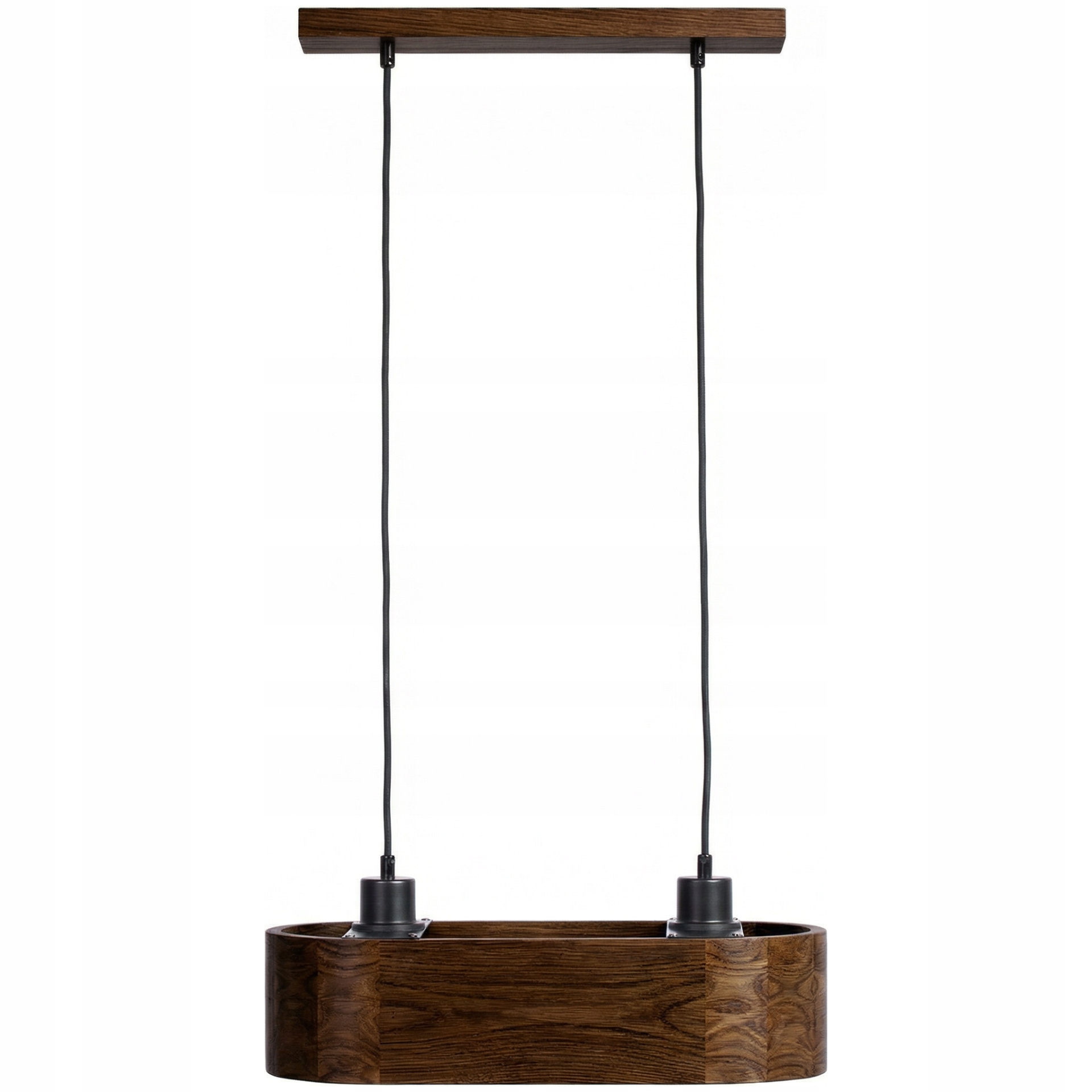 Závěsná oválná lampa Antilia lustr Tmavý Dub 450 mm do obývacího pokoje kuchyně