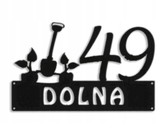 Číslo Na Dom 48 cm Tabuľa Adresa Ocel 2 mm Grafika 5709