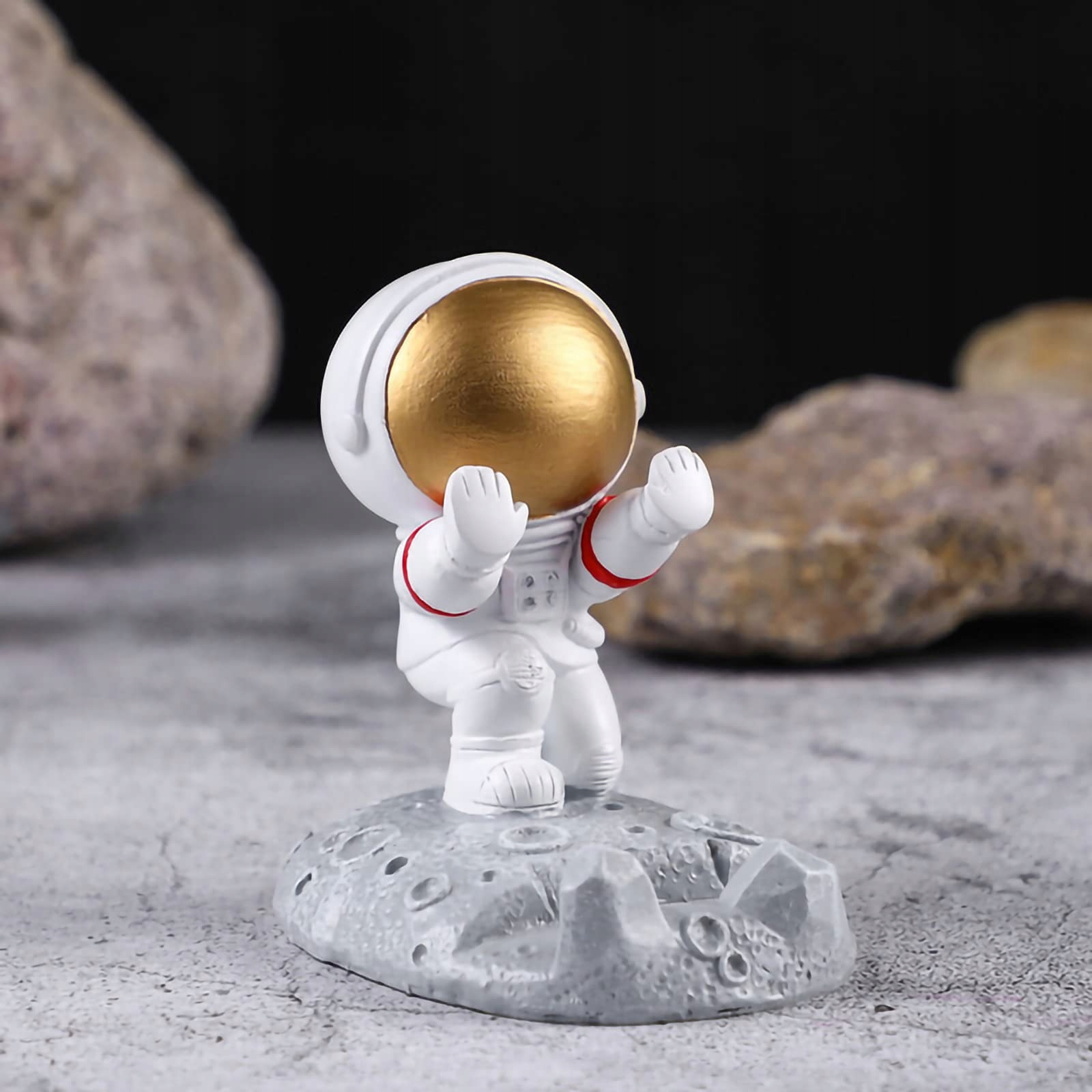 NICOONE Astronauta Stojak Na Telefon Biurkowy Uchwyt Na iPhone iPad Samsung — miniatura 8