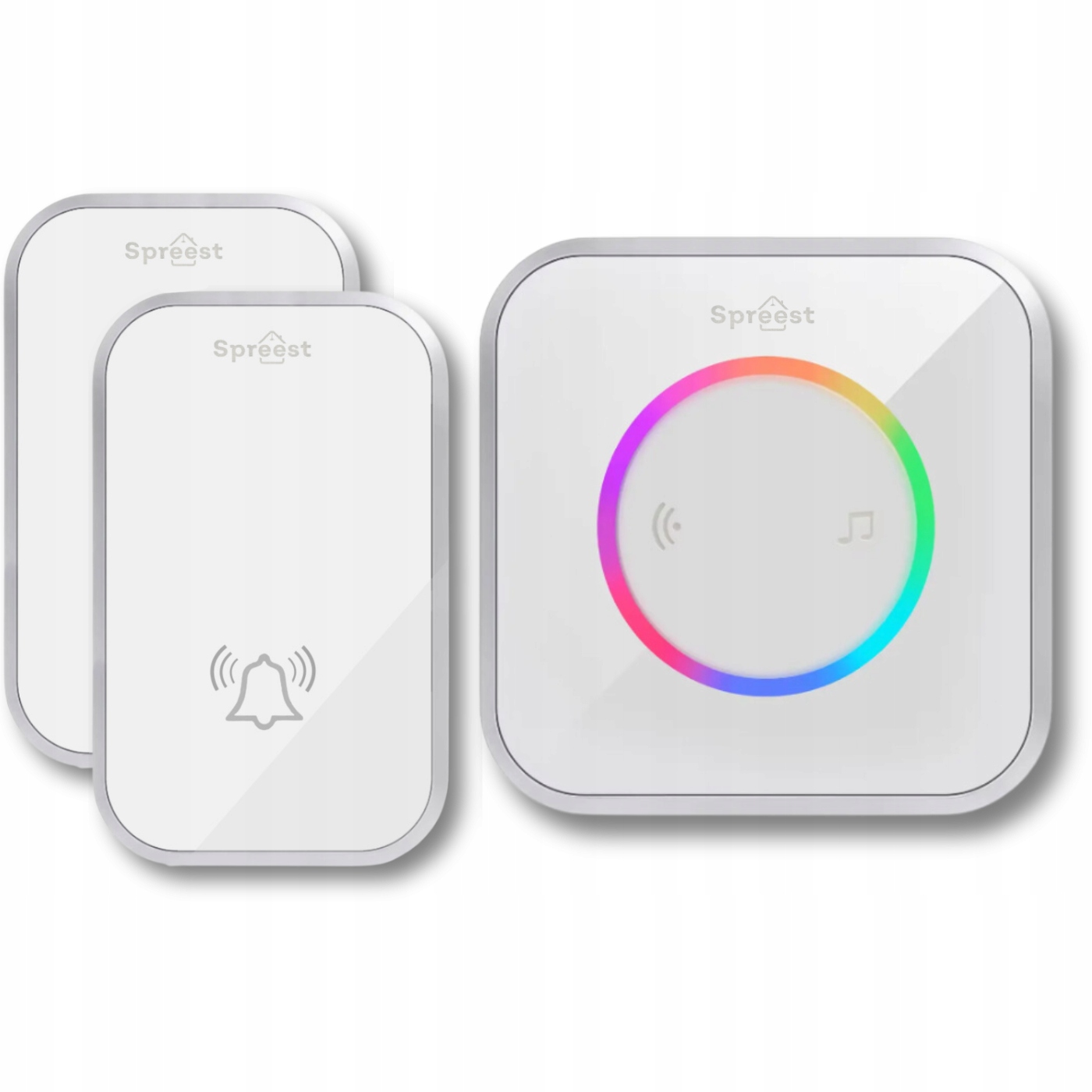 Bezdrôtový Zvonček Pre Dvere Bránku Na Batérie Vodotesný 2 Tlačidlá