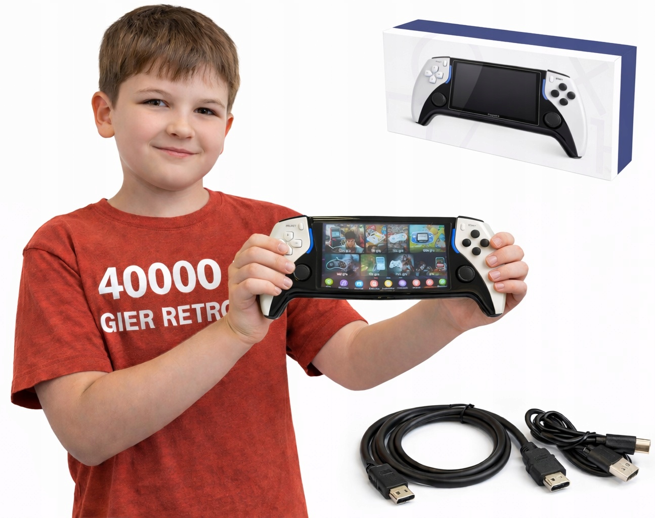 Konsola przenośna do gier Project X Ekran 4.3" Ips 40000 Gier Retro!