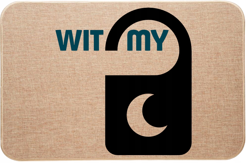 Lněná rohožka pod dveře do hotelu Motelu s potiskem Vítejte