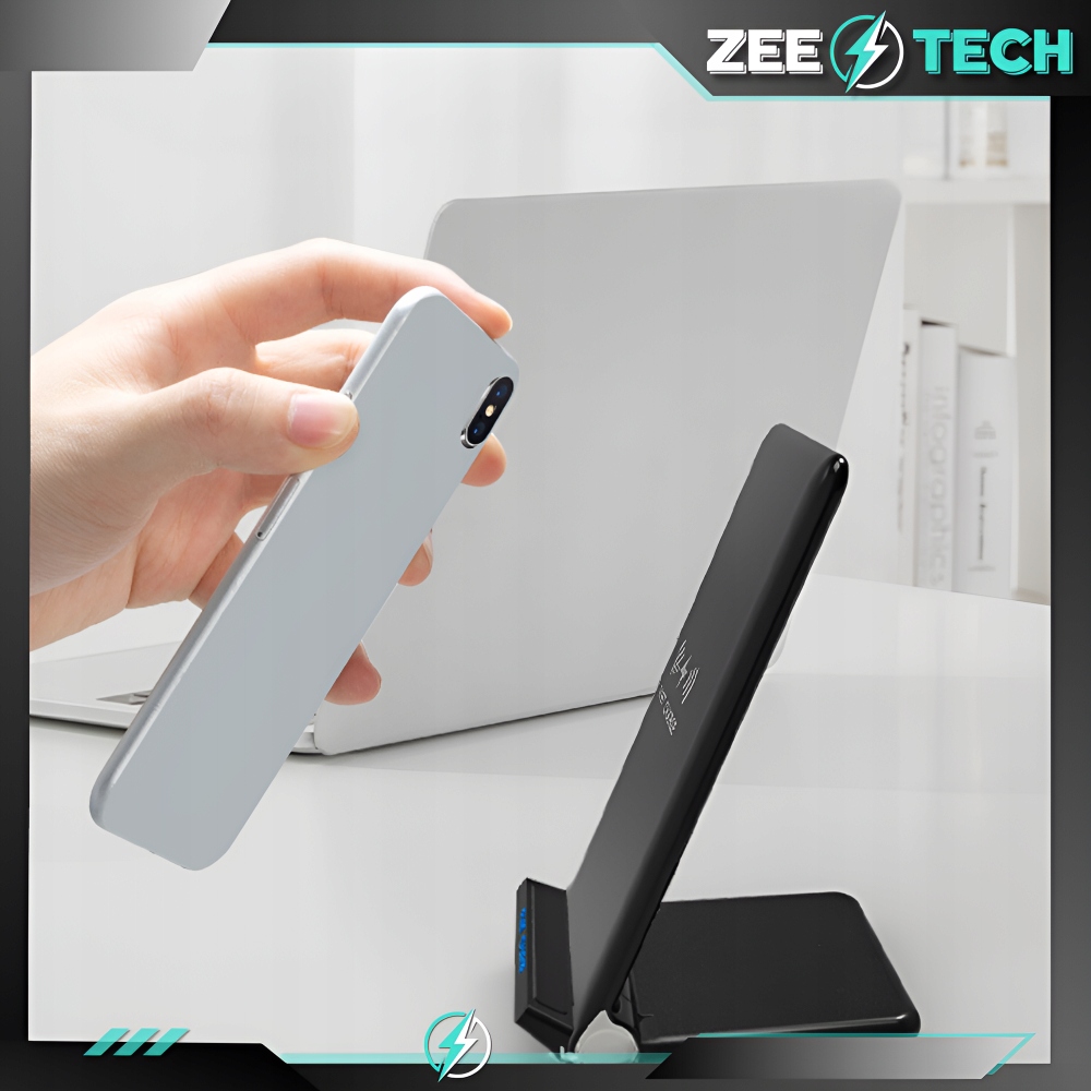 SZYBKA ŁADOWARKA INDUKCYJNA BEZPRZEWODOWA 20W QI FAST CHARGE USB-C SZYBKA Kolor czarny