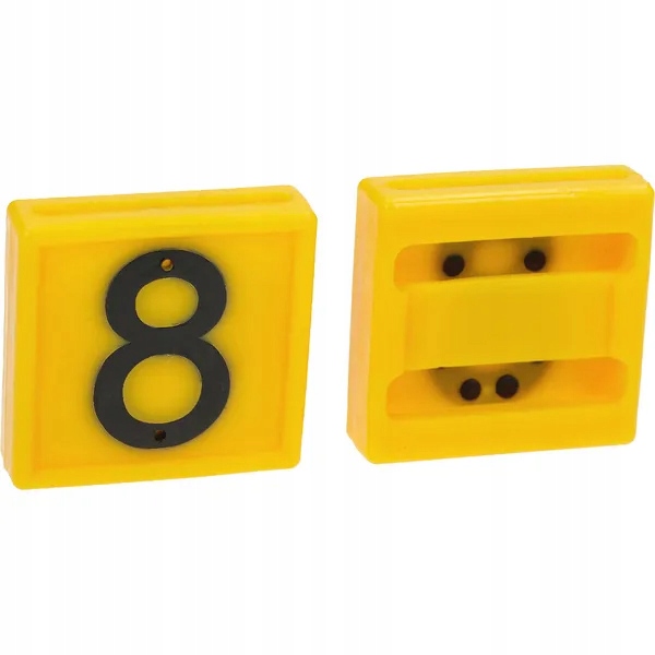 

Cyfra do obroży nr 8 żółta dla bydła krów 45x45