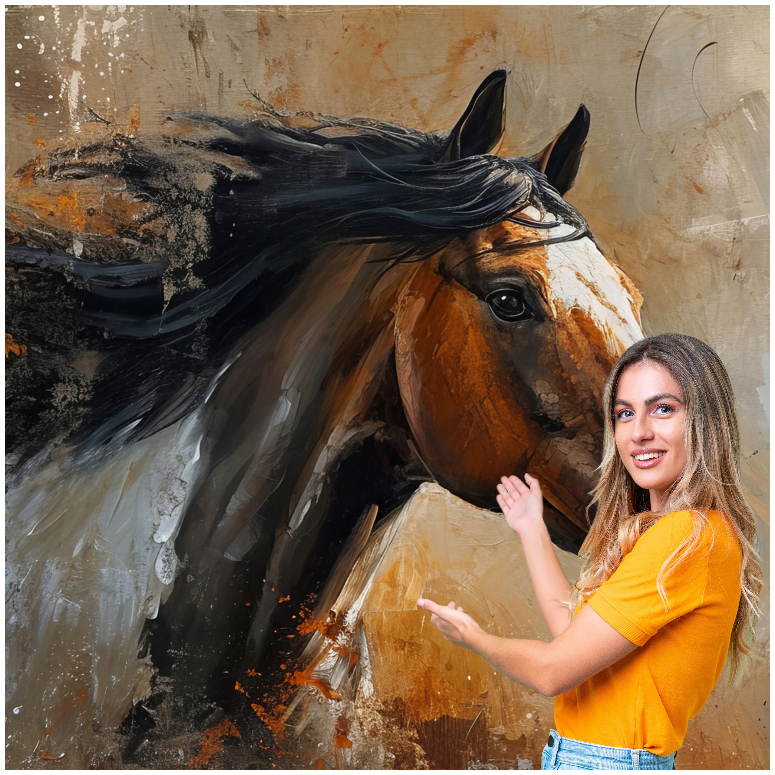 Fototapeta 3D Zvířata Kůň Koně 490x260 KK19F