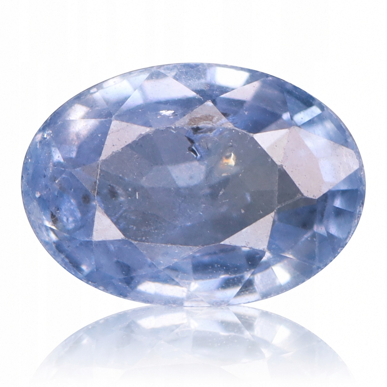 Přírodní safír 1.25 ct modrý Ovál Cejlon SI1 certifikát Wbd
