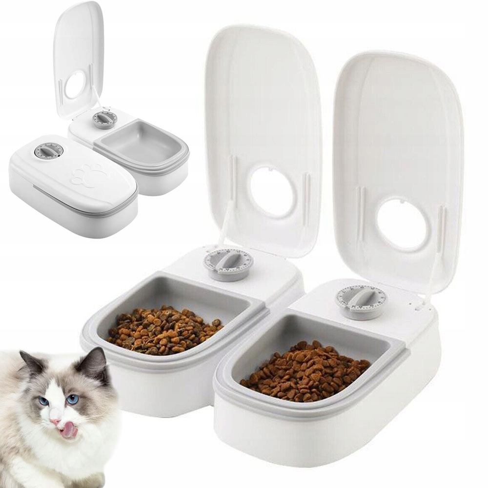 Levně Automatický Dávkovač Krmiva S 48H Časovačem Pro Kočky A Psy 350 ML Velká Kapacita