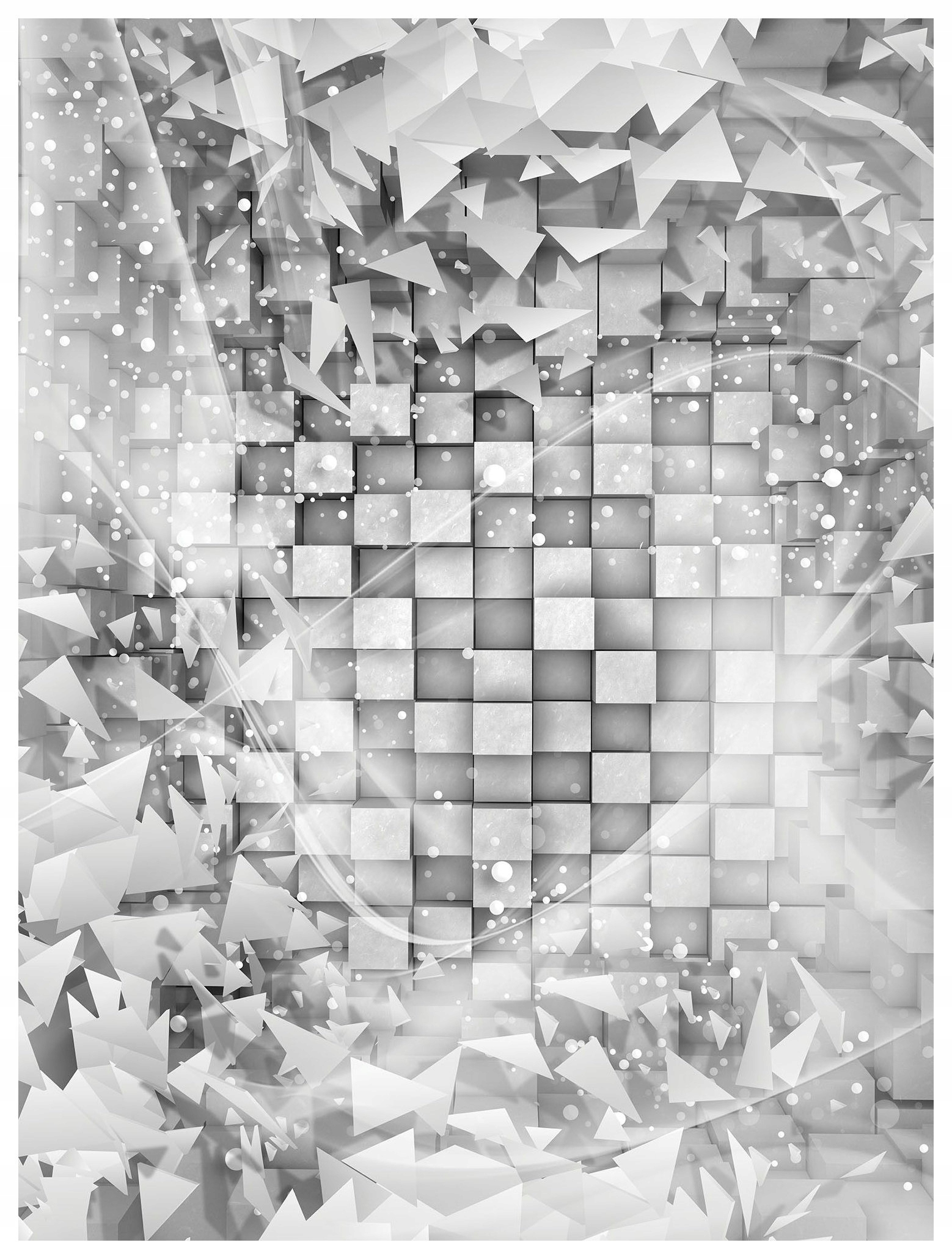 Fototapeta Čiernobiela Geometria Vinylová abstrakcia 184x254 lepidlo