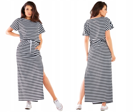 Dlouhá volná tepláková šaty s oversize zavazováním, S